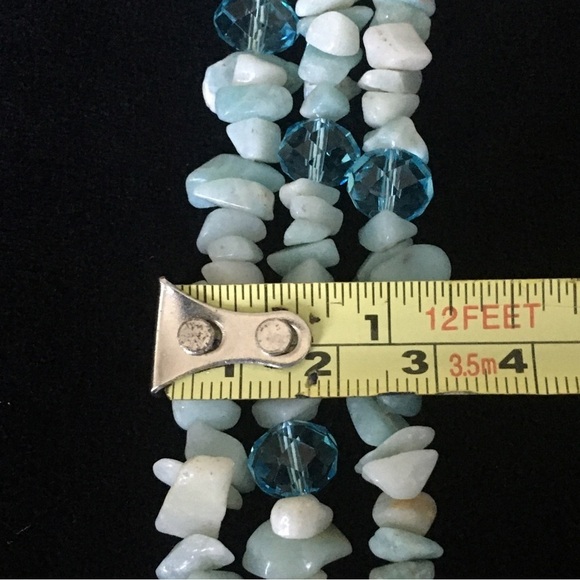 Blue Turquoise Beaded Layered Necklace - Picture 8 of 8